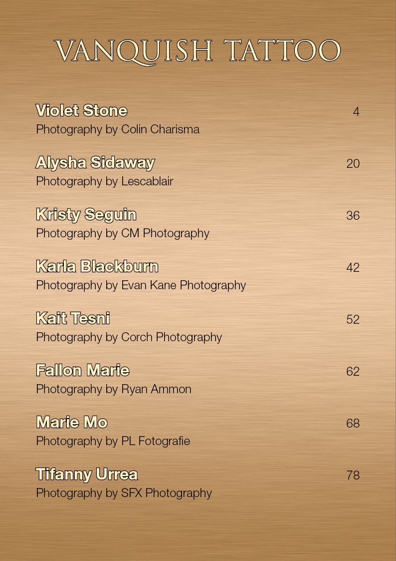 Vanquish Tattoo Magazine - March 2016 - Alysha Sidaway