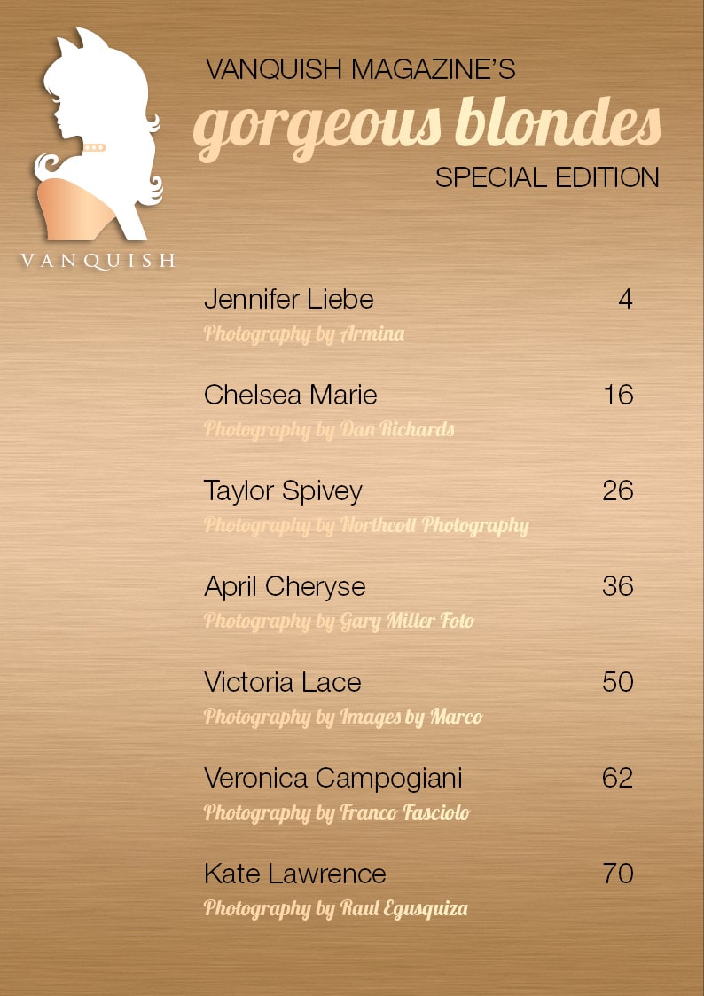 Vanquish Magazine - Gorgeous Blondes - November 2021 - Taylor Spivey